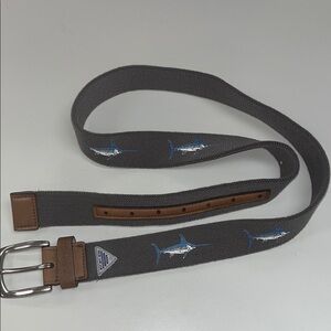 Columbia Gray Belt with Marlin Design / preowned size large 38-40